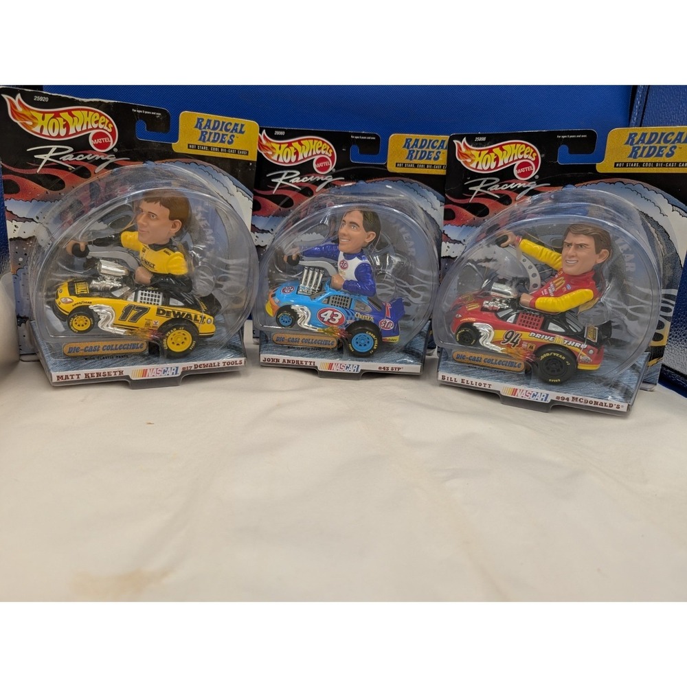 1999 NASCAR Radical Rides Andretti Elliott Kenseth Lot 3 Hot Wheels Mattel Race